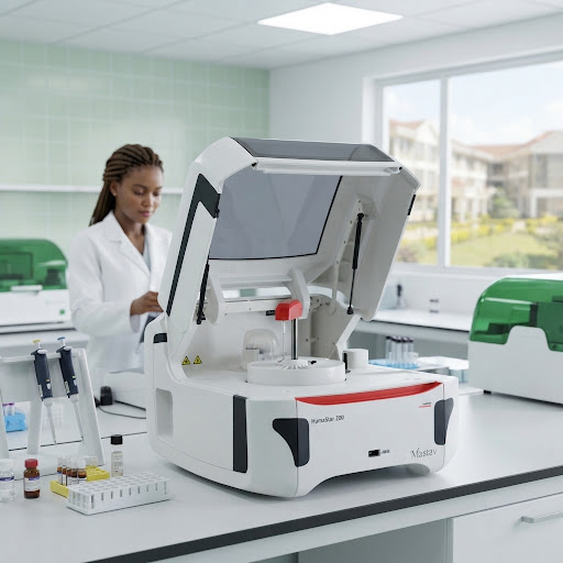 HumaStar clinical chemistry analyzer in a modern laboratory